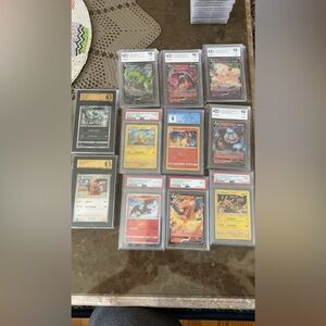Graded Pokémon cards x11